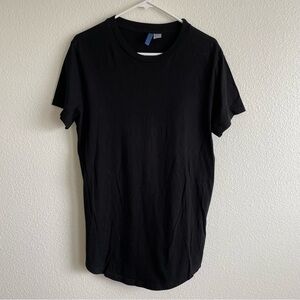 Mens Black Tall Fit Soft Cotton T Shirt